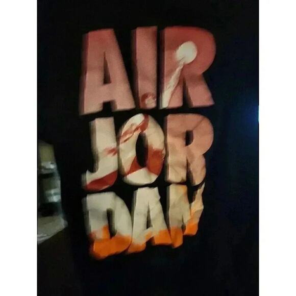 Nike Air Jordan black T shirt Teen large Nice CR4 - Picture 6 of 6